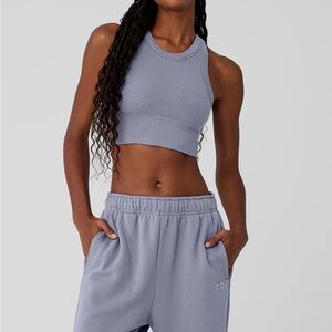 ALO seamless delight high neck bra small in fog